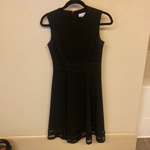 Calvin Klein Black Audrey Hepburn Dress with Mesh